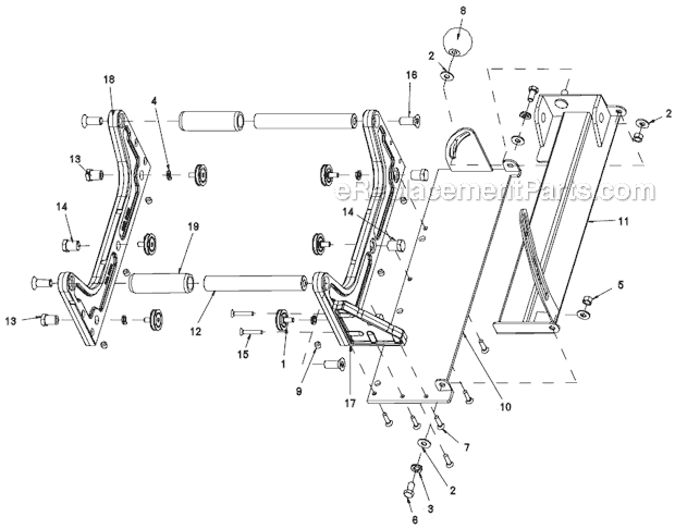 Page B Diagram and Parts List for MK-1590  MK Diamond Concrete Saw